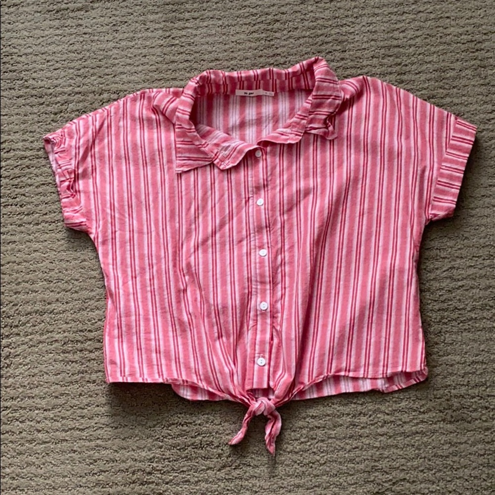 MIAMI - short sleeve front tie button down